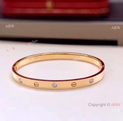 Replica Cartier Love Bracelet with 6 Diamonds - No screwdriver